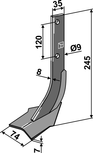 Fräsmesser 245x35mm geeignet für: Comeb cuţit freză