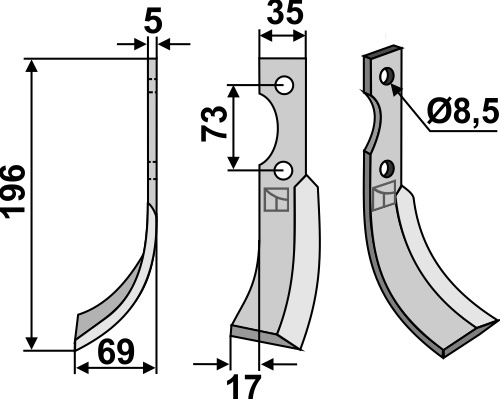 Fräsmesser, linke Ausführung geeignet für: Eurosystem Fräsmesser