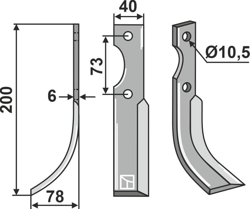 Fräsmesser, linke Ausführung geeignet für: Eurosystem Fräsmesser