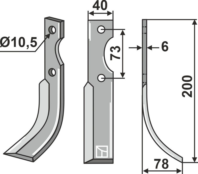 Fräsmesser, rechte Ausführung geeignet für: Eurosystem Fräsmesser