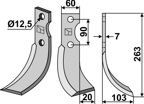 Fräsmesser, rechte Ausführung geeignet für: Ferrari Фрезерный нож
