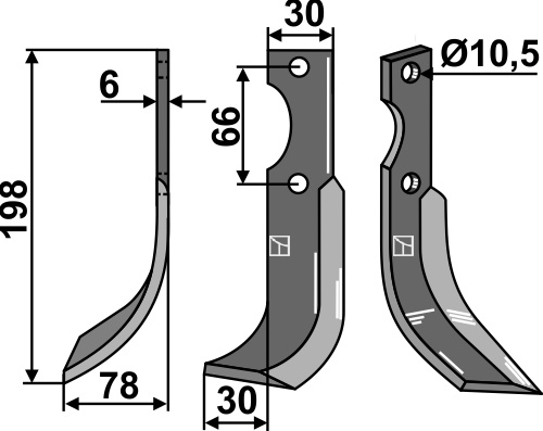 Fräsmesser, linke Ausführung geeignet für: Ferrari blade