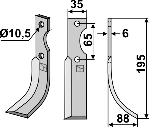 Fräsmesser, rechte Ausführung geeignet für: Ferrari Fräsmesser