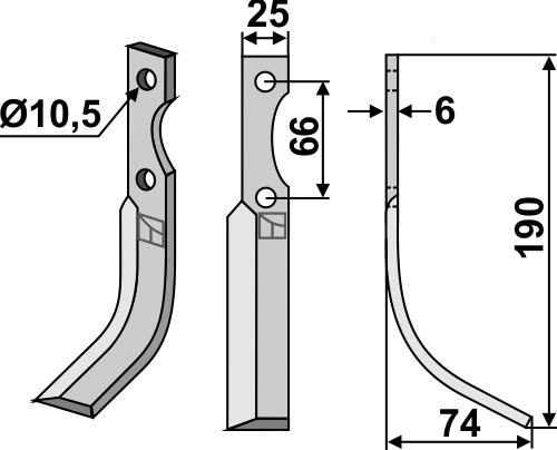 Fräsmesser, rechte Ausführung geeignet für: Eurosystem Fräsmesser