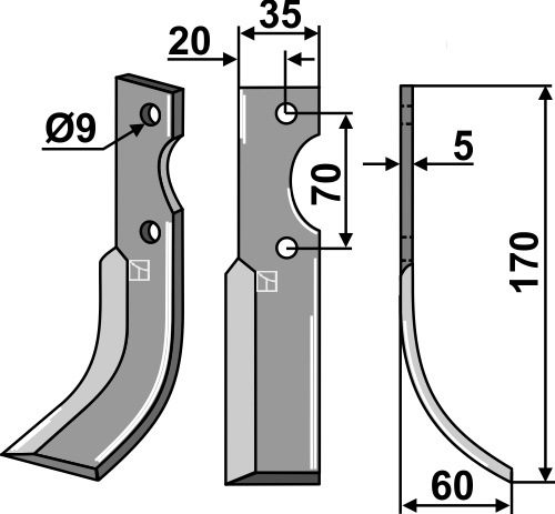 Fräsmesser, rechte Ausführung geeignet für: Fort Fräsmesser