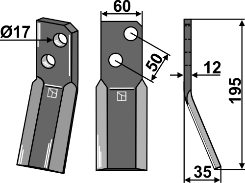 Rotorzinken geeignet für: Forigo-Roteritalia blade and rotary tine