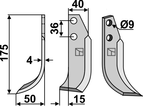 Fräsmesser, linke Ausführung geeignet für: Tielbürger fræserkniv