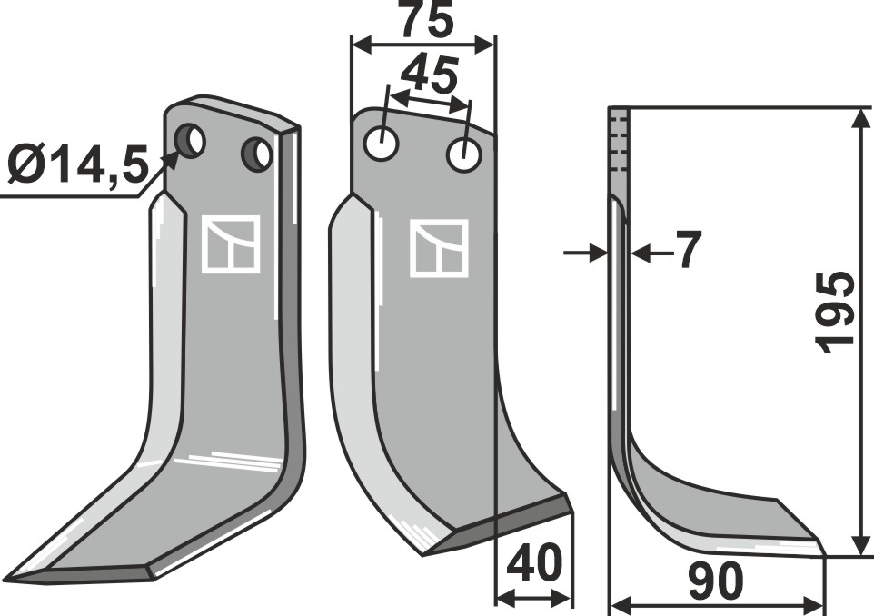 Fräsmesser - rechte Ausführung geeignet für: Gehring Fräsmesser