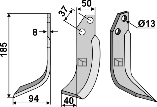 Fräsmesser, linke Ausführung geeignet für: JNC blade