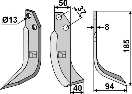 Fräsmesser, rechte Ausführung geeignet für: JNC Fräsmesser