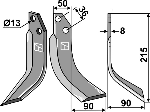 Fräsmesser, rechte Ausführung geeignet für: JNC fræserkniv