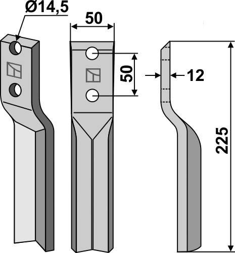 Rotorzinken geeignet für: Krone cuchilla y cuchilla de rotavator