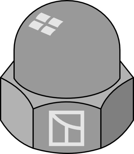 Acorn nut M16 DIN1587