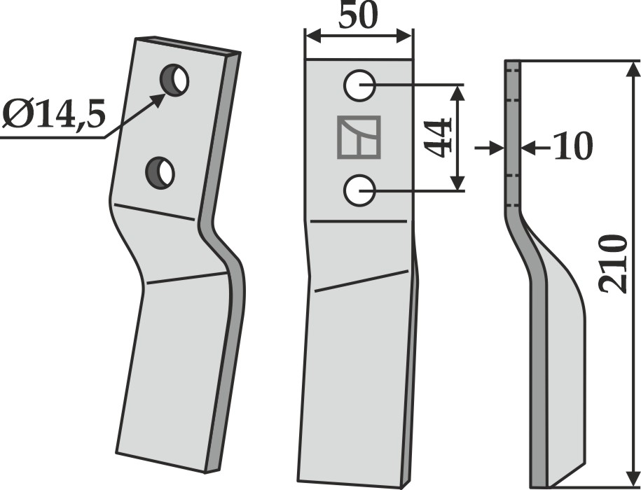 Rotorzinken, rechte Ausführung geeignet für: Maschio / Gaspardo Fräsmesser und Rotorzinken