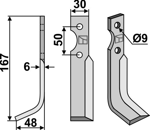Fräsmesser, linke Ausführung geeignet für: M.E.A.A.T. Fräsmesser