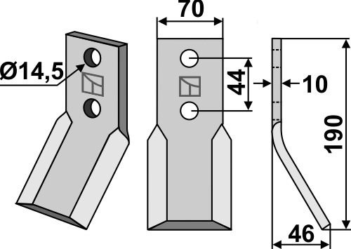 Rotorzinken geeignet für: Muratori blade and rotary tine
