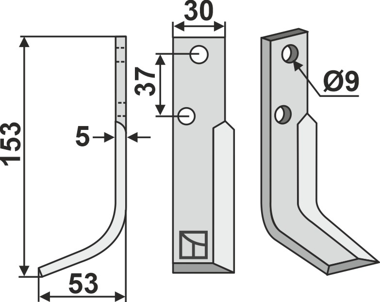Fräsmesser 153x30mm, links geeignet für: Nibbi Bruno cuchilla 