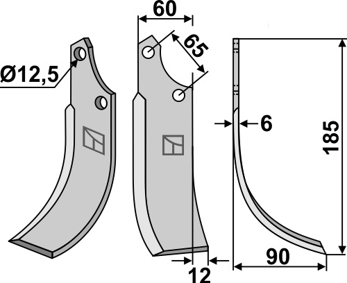 Fräsmesser, rechte Ausführung geeignet für: Ortolan Fräsmesser