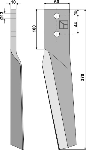 Kreiseleggenzinken, rechte Ausführung geeignet für: Maschio / Gaspardo ząb brony aktywnej 