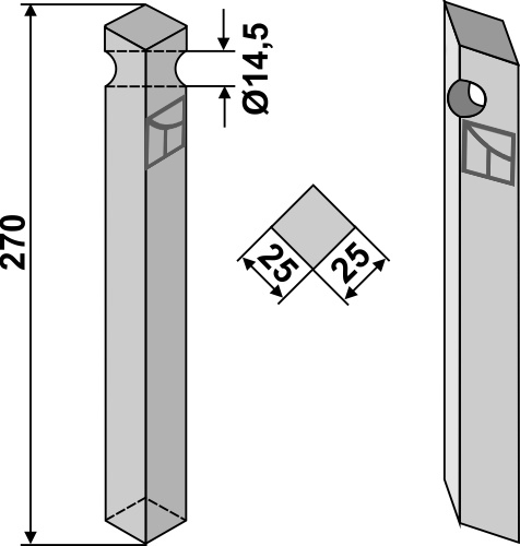 Rotorzinken geeignet für: Krone cuchilla y cuchilla de rotavator