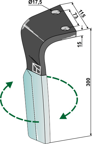 Kreiseleggenzinken (DURAFACE) - rechte Ausführung geeignet für: Lemken Kreiseleggenzinken