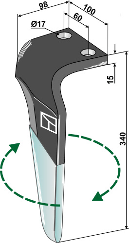Kreiseleggenzinken (DURAFACE) - rechte Ausführung geeignet für: Maschio / Gaspardo