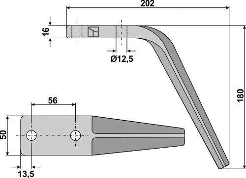 Kreiseleggenzinken 180mm geeignet für: Tornado diente de grada rotativa 