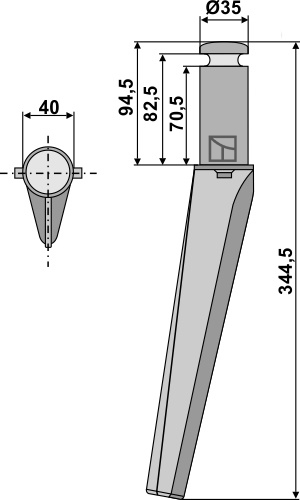 Kreiseleggenzinken geeignet für: Krone faca para grade de bicos rotativa
