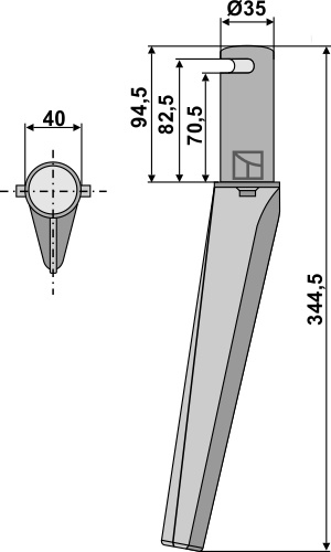 Kreiseleggenzinken geeignet für: Krone faca para grade de bicos rotativa