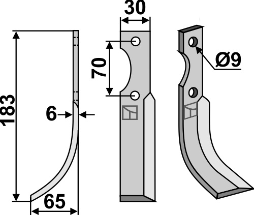 Fräsmesser, linke Ausführung geeignet für: S.E.P. blade
