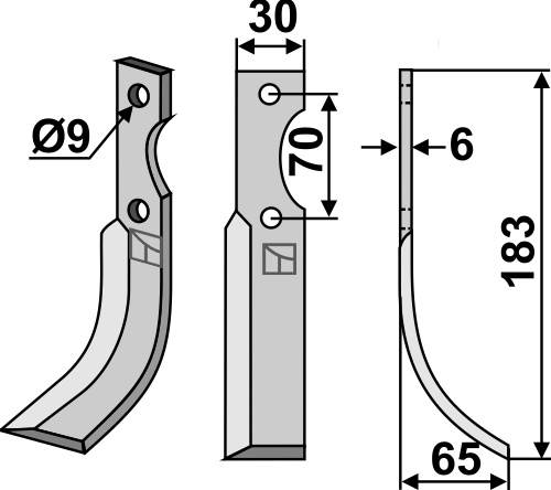 Fräsmesser, rechte Ausführung geeignet für: S.E.P. Fräsmesser