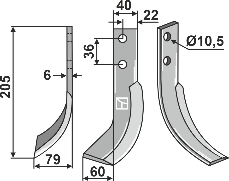 Fräsmesser, linke Ausführung geeignet für: VMC Fräsmesser