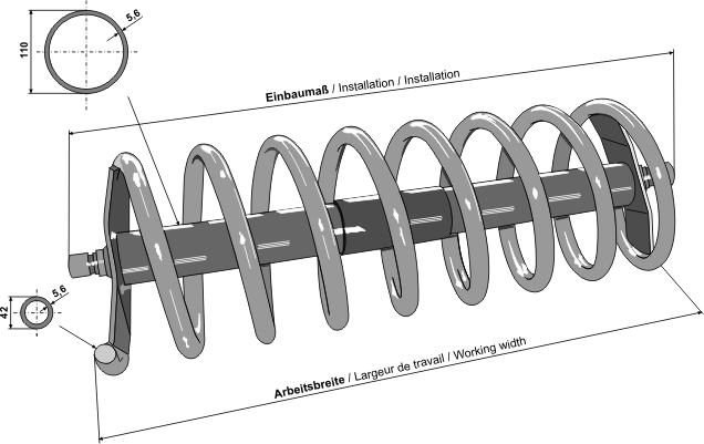 Spiralwalzen rechte Ausführung