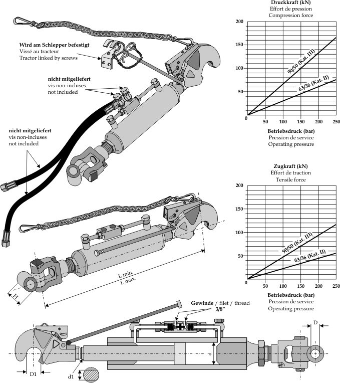 Fiat Hydraulische topstang