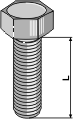 Şurub cu cap hexagonal - galvanizat - DIN933