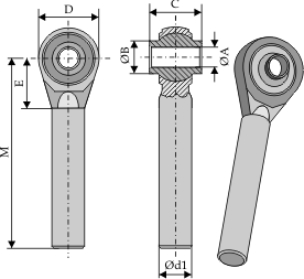 ball joint terminals with round stem
